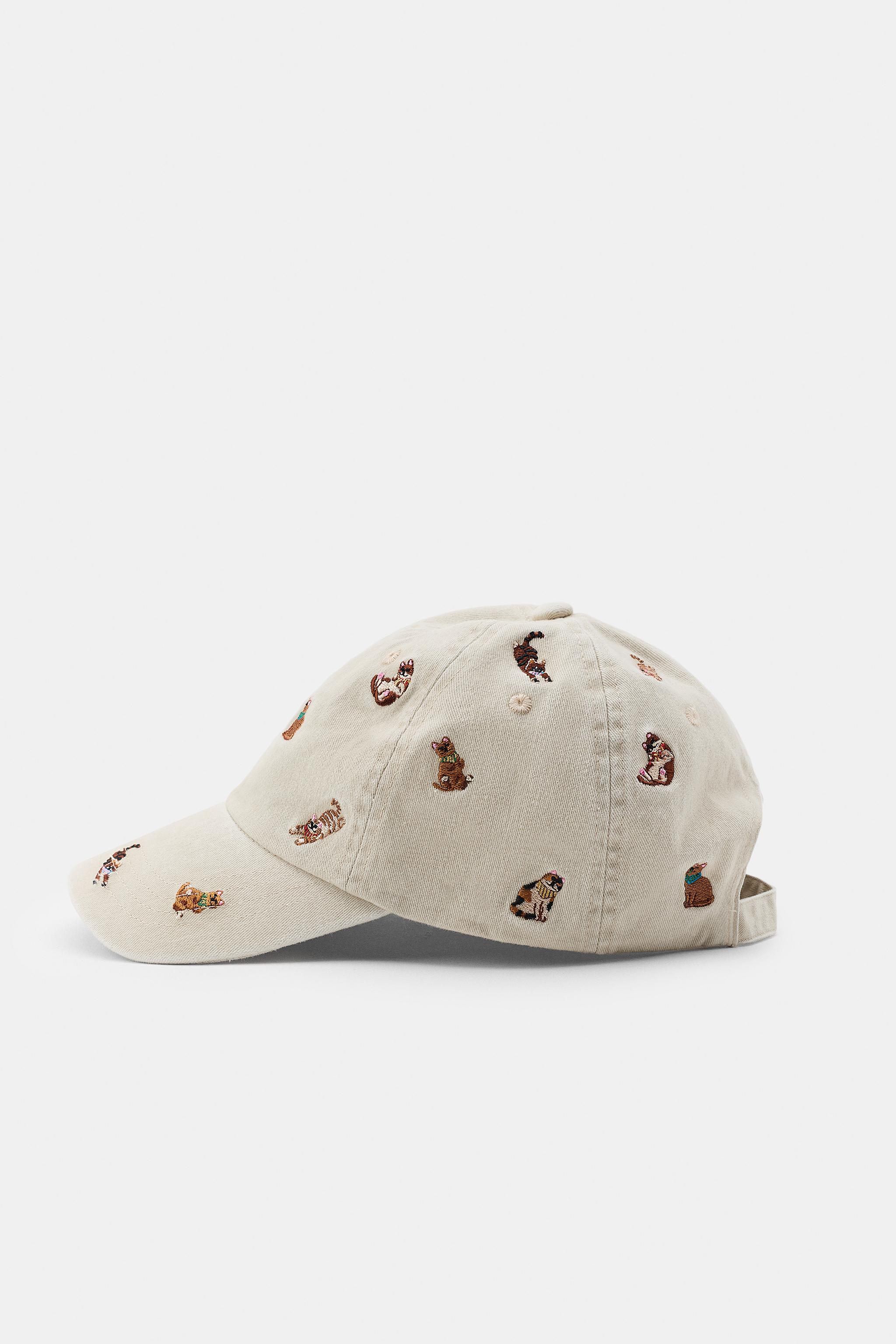 CASQUETTE SERGÉ BRODERIES CHATS